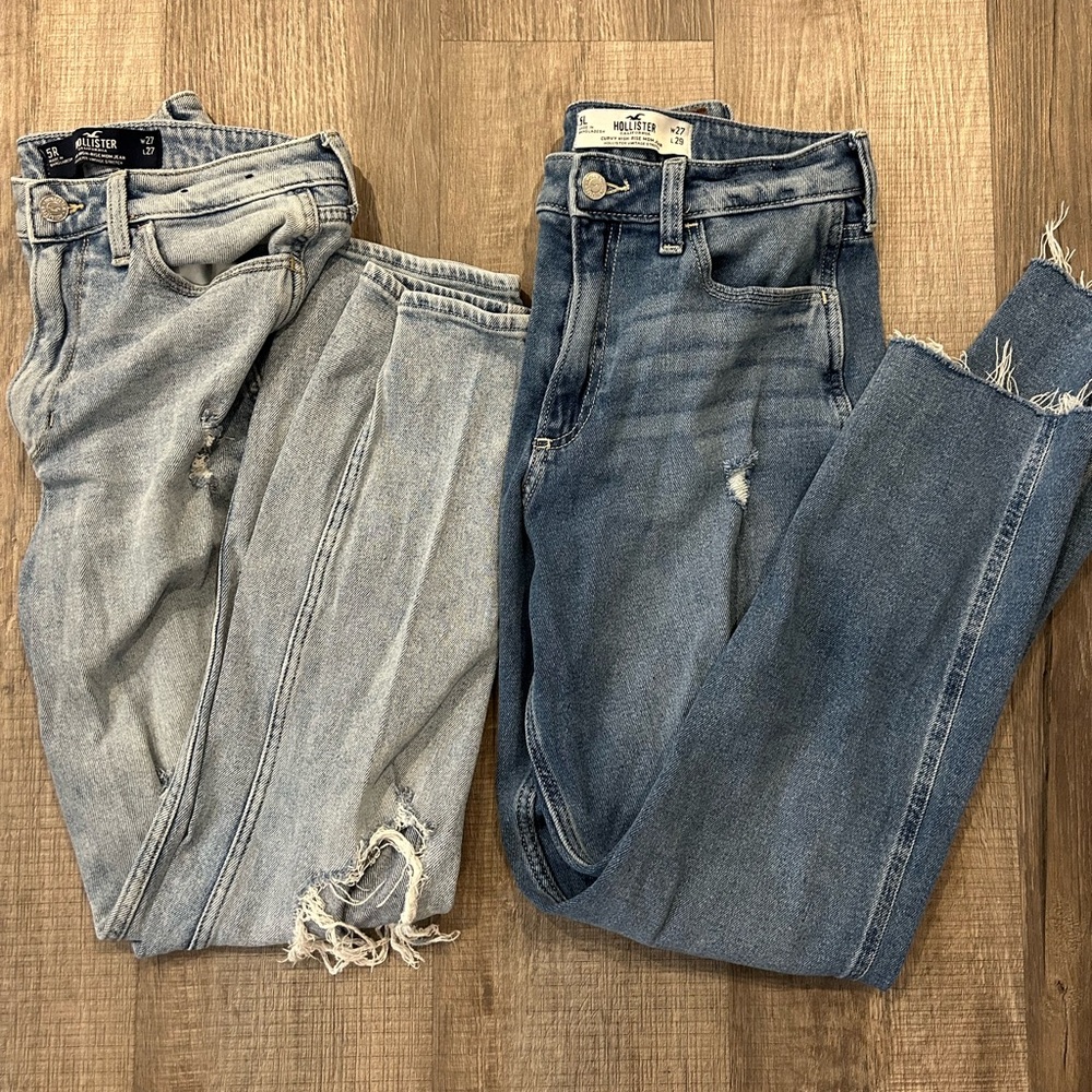 Hollister Women's Blue and Gray Jeans